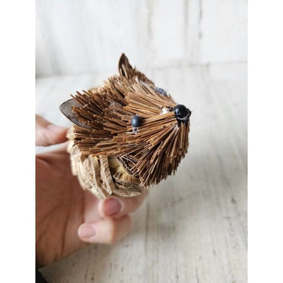 Porcupine realistic bottle brush ornament Xmas tree - Picture 9 of 9